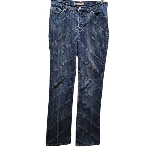 Faded Glory Denim - Vintage Faded Glory bootcut stretch jeans stripes size 12